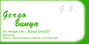 gergo bunya business card